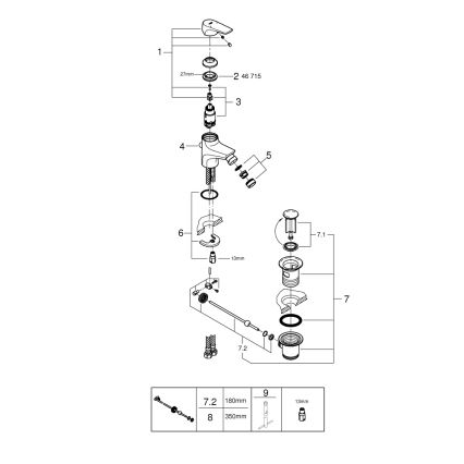 GROHE 23770000 - Bidéblandare START FLOW blank krom