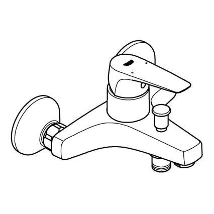 GROHE 23772000 - Badkarsblandare START FLOW 150 mm blank krom