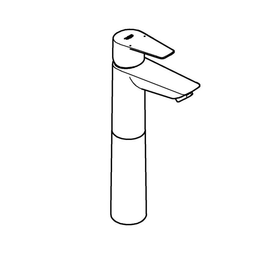 GROHE 23777001 - Tvättställsblandare START EDGE, storlek XL, blank krom