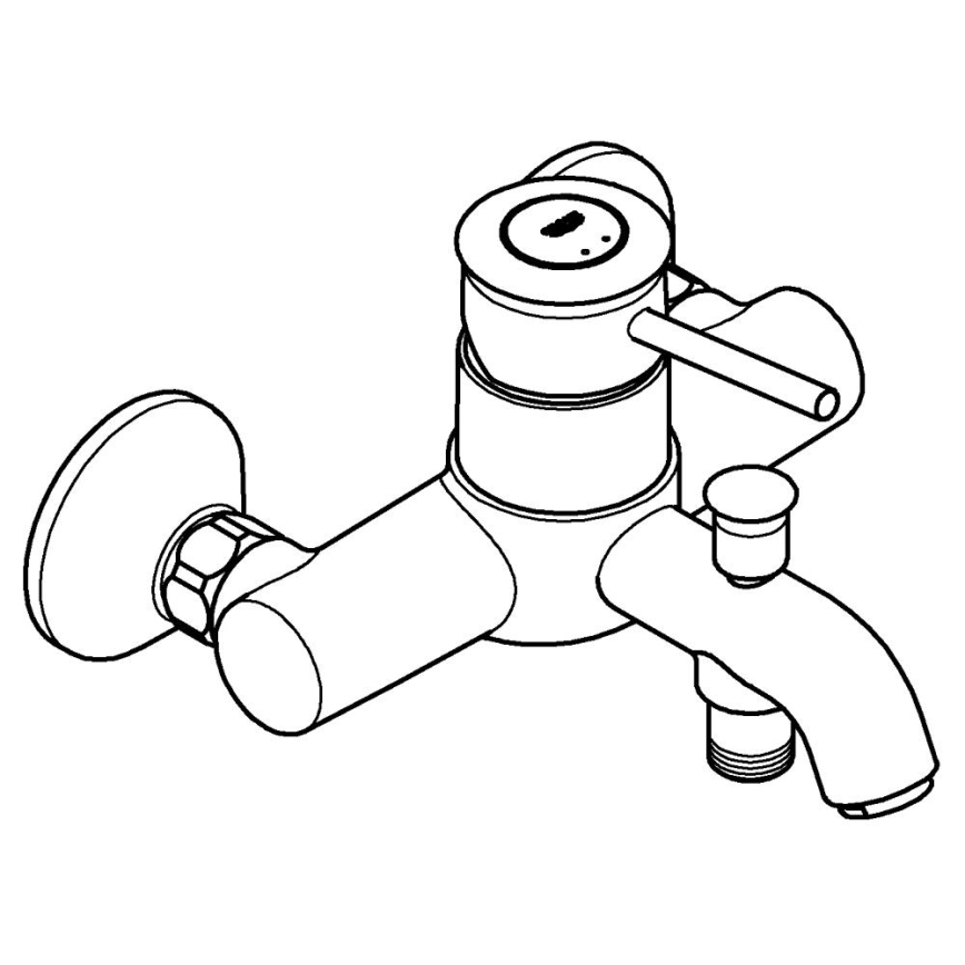 GROHE 23787000 - Badkarsblandare START CLASSIC DN 15, blank krom