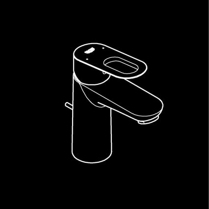 GROHE 23803000 - EUROSMART tvättställsblandare, blank krom