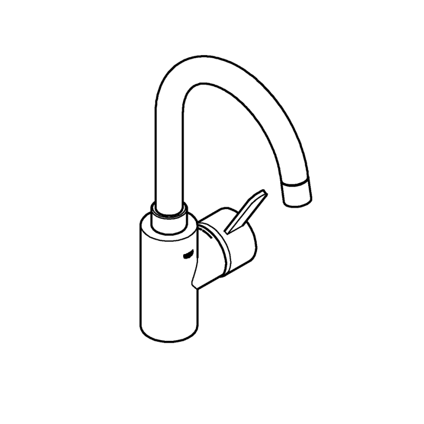 GROHE 23933001 - Tvättställsblandare EUROSMART COSMOPOLITAN storlek L krom