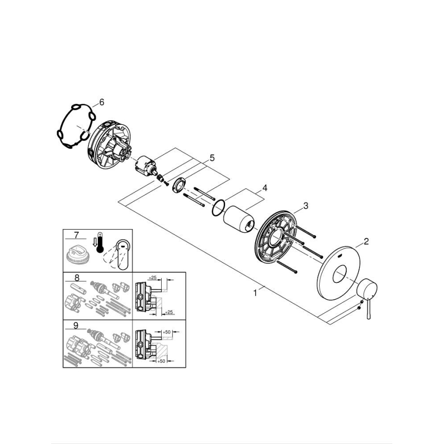 GROHE 24057GN1 - ESSENCE duschblandare i guld