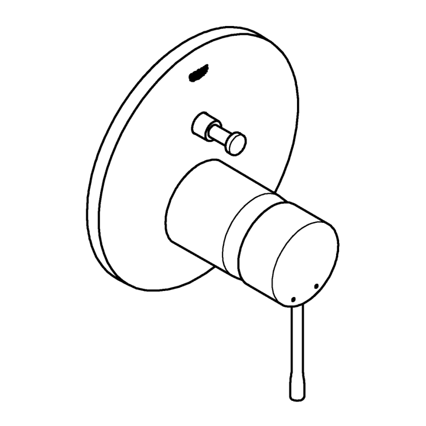 GROHE 24058DC1 - Duschblandare för dold installation ESSENCE i rostfritt stål