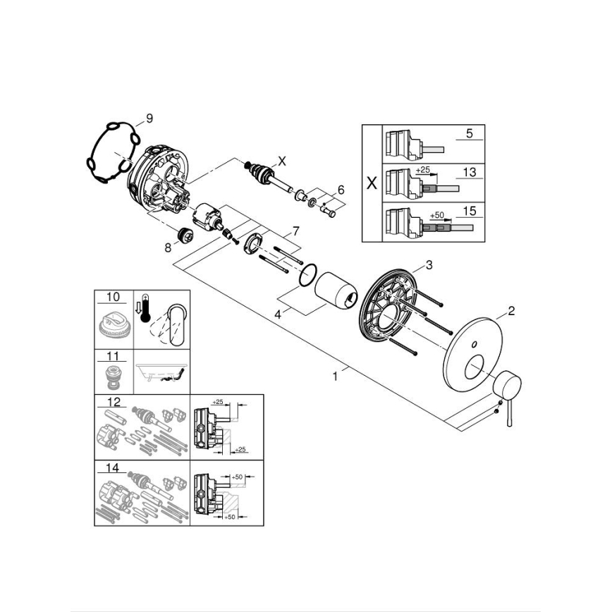 GROHE 24058DL1 - ESSENCE-blandare med tvåvägsomkastare i koppar