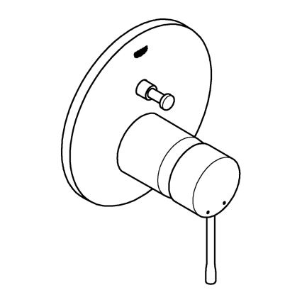 GROHE 24058DL1 - ESSENCE-blandare med tvåvägsomkastare i koppar