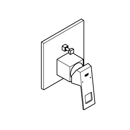 GROHE 24062000 - EUROCUBE-blandare i polerad krom
