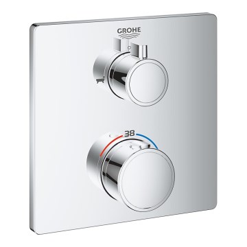 GROHE 24080000 - Termostatisk badkarsblandare GROHTHERM, polerad krom
