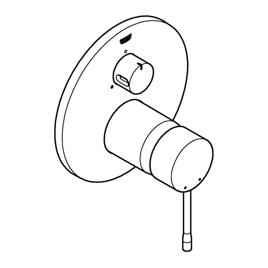 GROHE 24092001 - ESSENCE-blandare i blank krom