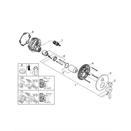 GROHE 24095001 - LINEARE-blandare i blank krom
