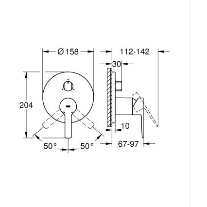 GROHE 24095001 - LINEARE-blandare i blank krom