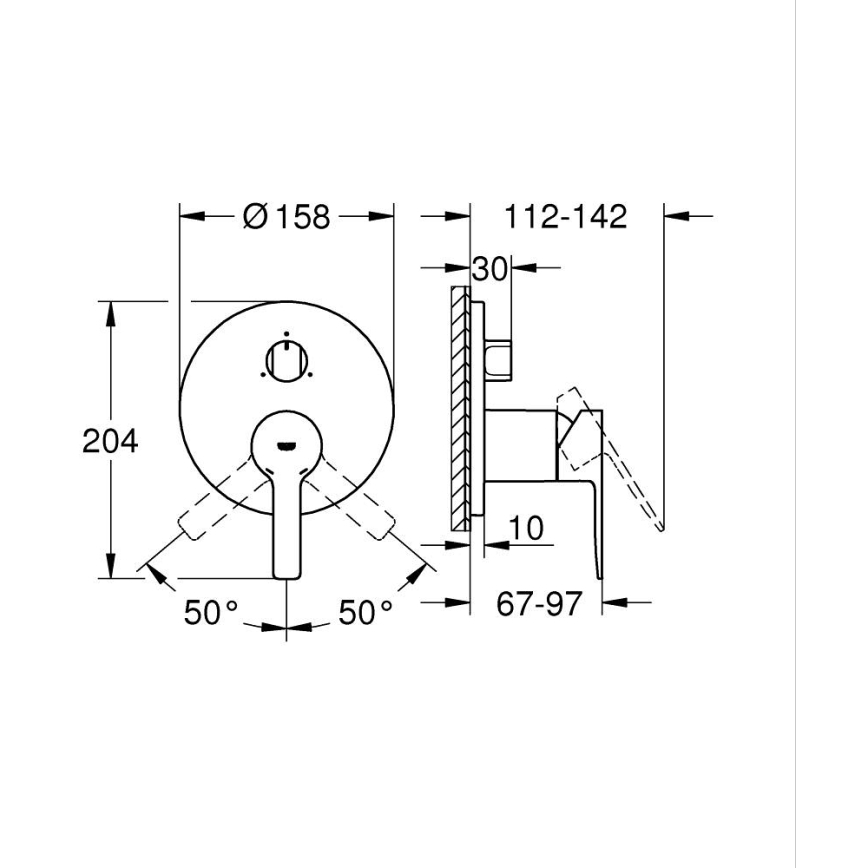 GROHE 24095001 - LINEARE-blandare i blank krom