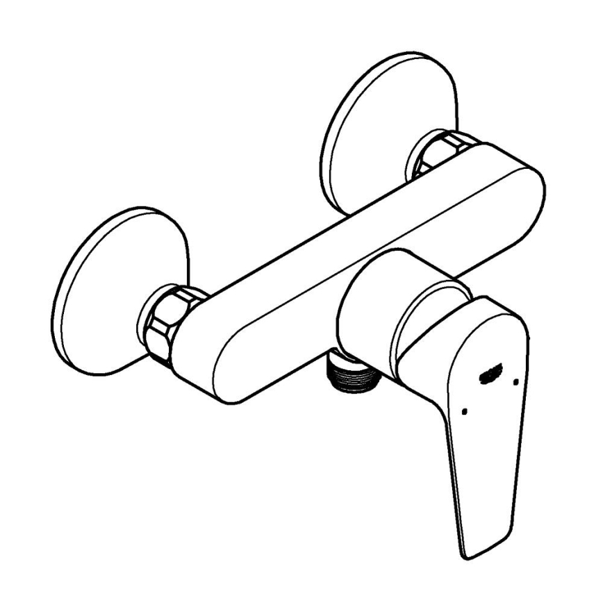 GROHE 24197001 - Duschblandare START EDGE DN 15, polerad krom