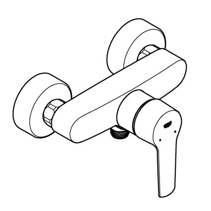 GROHE 24208002 - START väggmonterad duschblandare DN 15, polerad krom