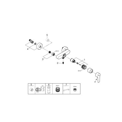 GROHE 242082432 - Duschblandare START DN 15 svart