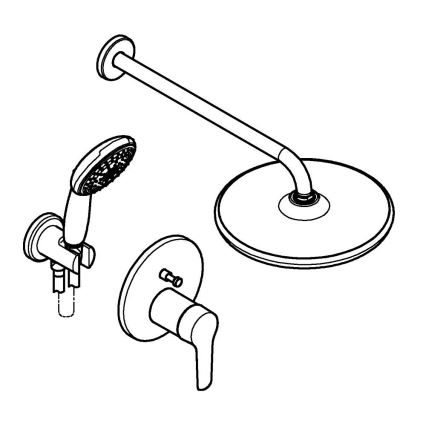 GROHE 25292000 - Infällt duschsystem START VITALIO START 250 krom