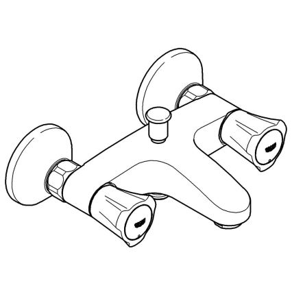 GROHE 25450001 - Badkarsblandare COSTA L DN 15 blank krom