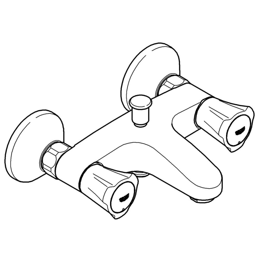 GROHE 25450001 - Badkarsblandare COSTA L DN 15 blank krom