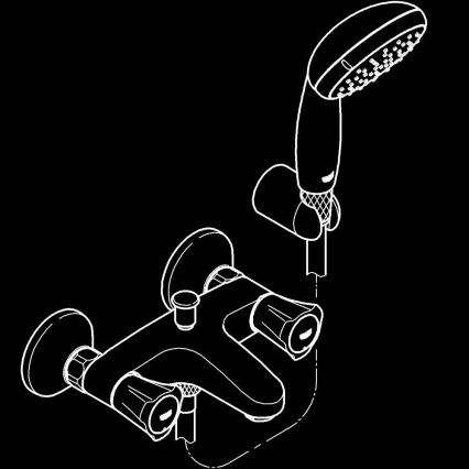 GROHE 2546010A - Badkarsblandare COSTA L DN 15 polerad krom