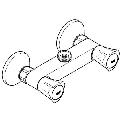 GROHE 26009001 - Duschblandare COSTA L DN 15 polerad krom