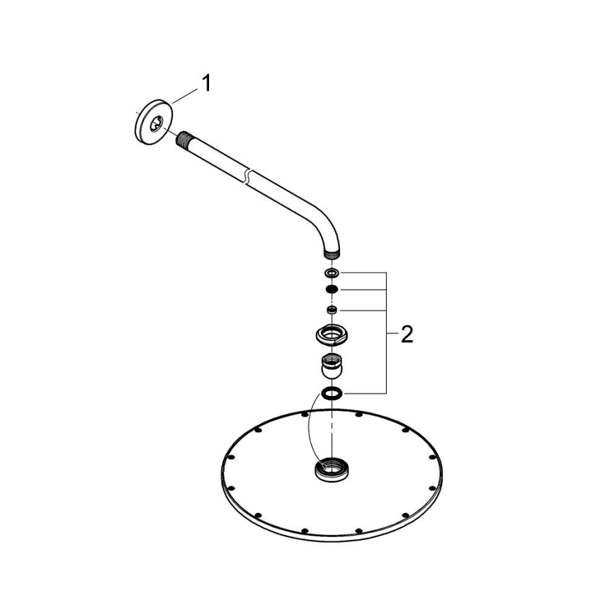 GROHE 26066AL0 - Duschhuvud RAINSHOWER COSMOPOLITAN 310 380 mm grafit