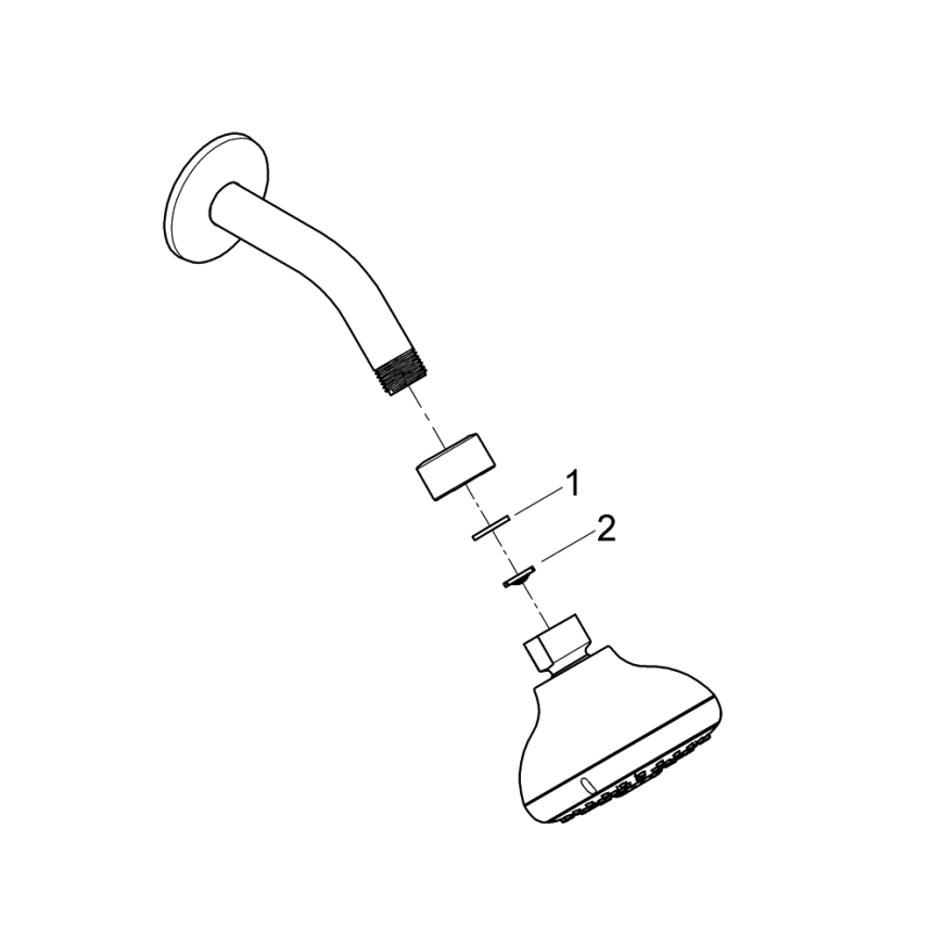 GROHE 26088001 - Duschhuvud TEMPESTA 100 100 mm blank krom