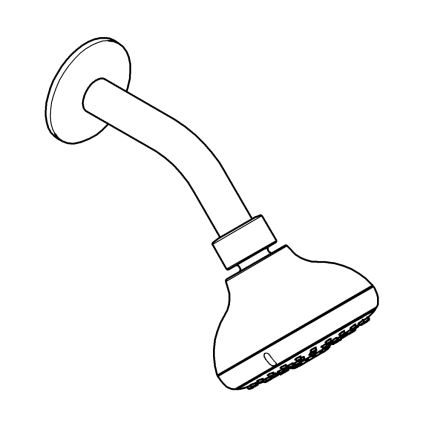 GROHE 26088001 - Duschhuvud TEMPESTA 100 100 mm blank krom