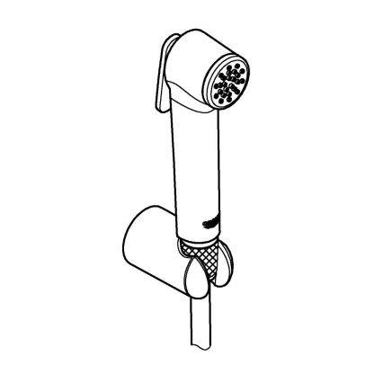 GROHE 26353000 - Bidetdusch TEMPESTA-F 30 med hållare och 150 cm slang, krom