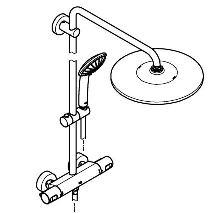 GROHE 26400001 - Duschsystem VITALIO JOY SYSTEM 310 450 mm polerad krom
