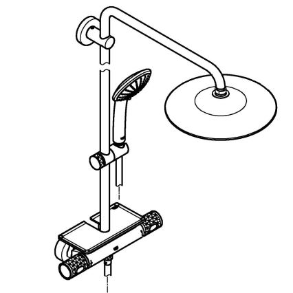 GROHE 26403002 - Duschsystem VITALIO JOY 260 450 mm blank krom