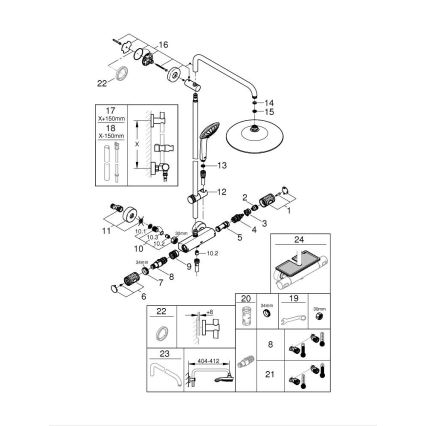 GROHE 26403KF2 - Duschsystem VITALIO JOY 260 i svart