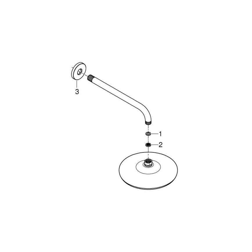 GROHE 26412000 - Duschhuvud TEMPESTA 210 286 mm blank krom