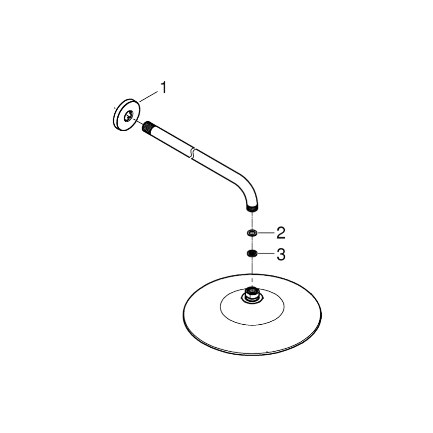 GROHE 26459000 - EUPHORIA 260 takdusch, 380 mm, polerad krom