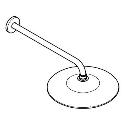 GROHE 26459000 - EUPHORIA 260 takdusch, 380 mm, polerad krom