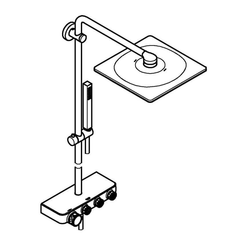 GROHE 26508000 - Duschsystem EUPHORIA SMARTCONTROL 310 CUBE polerad krom