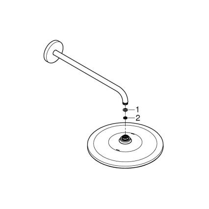 GROHE 26558000 - Set med takdusch RAINSHOWER MONO 310 422 mm polerad krom