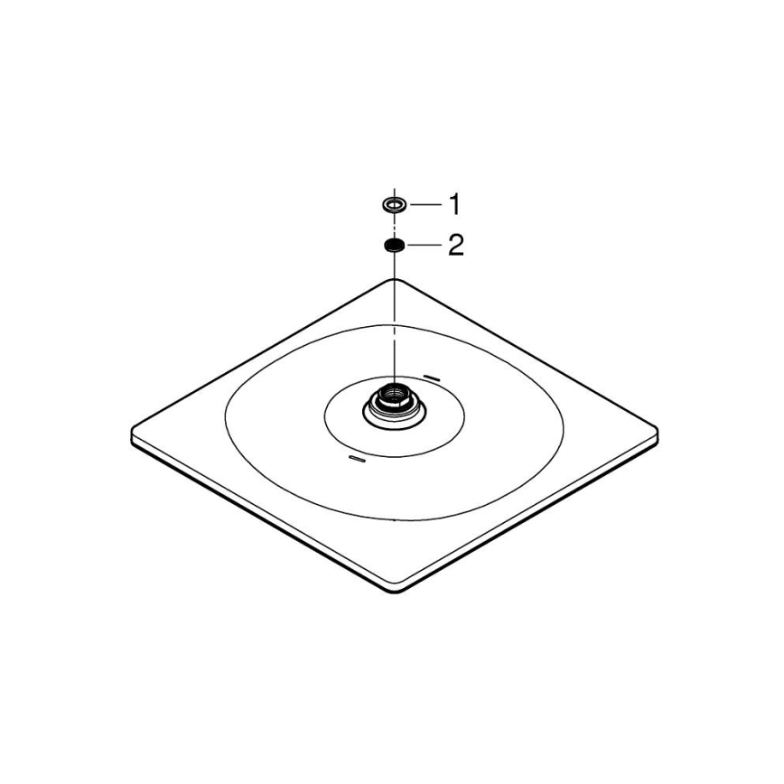 GROHE 26568000 - Duschhuvud RAINSHOWER MONO 310 CUBE 310 × 310 mm krom