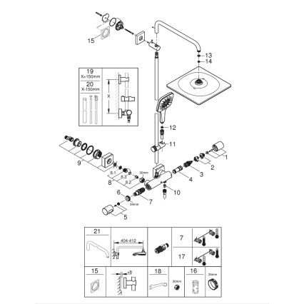 GROHE 26649000 - Duschsystem RAINSHOWER SMARTACTIVE 310 × 310 mm krom