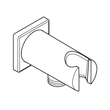 GROHE 26659000 - Vägganslutning med duschhållare RAINSHOWER 48 × 48 mm krom