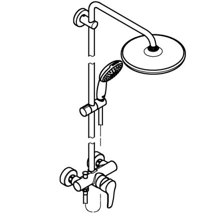 GROHE 26679001 - Duschsystem VITALIO START 250 390 mm polerad krom