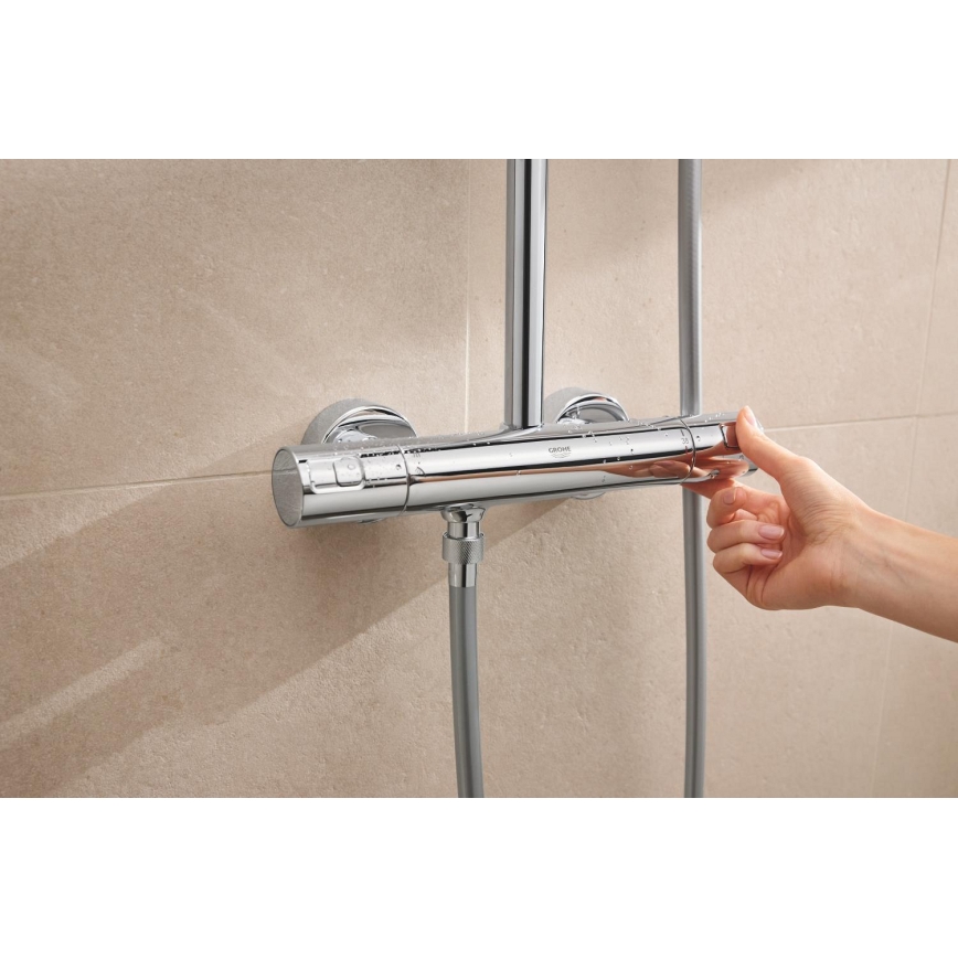 GROHE 26696001 - Duschsystem VITALIO COMFORT 250 250 × 250 mm polerad krom