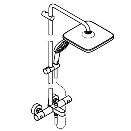 GROHE 269842431 - Duschsystem VITALIO COMFORT 250 250 × 250 mm svart