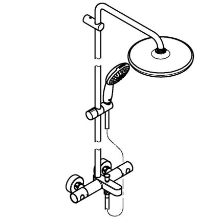 GROHE 269882431 - Duschsystem VITALIO START SYSTEM 250 390 mm svart
