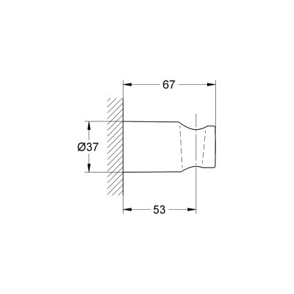 GROHE 27056000 - Väggfäste för dusch RAINSHOWER, polerad krom