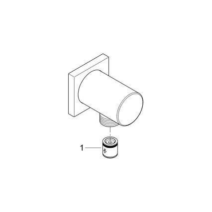 GROHE 27076000 - Väggvinkel RAINSHOWER, polerad krom