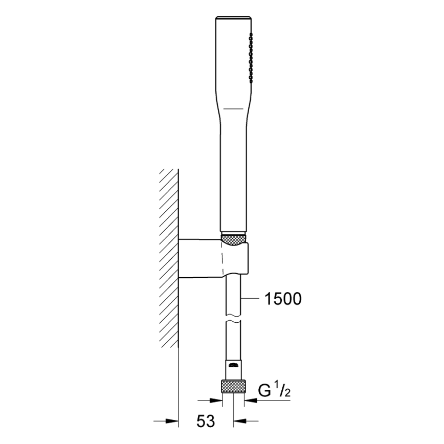 GROHE 27369000 - Duschset EUPHORIA COSMOPOLITAN STICK 1500 mm blank krom
