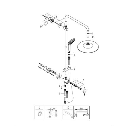 GROHE 27421002 - Duschsystem EUPHORIA 260 polerad krom