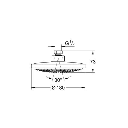 GROHE 27492000 - Duschhuvud EUPHORIA COSMOPOLITAN O 180 mm glänsande krom