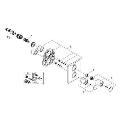 GROHE 27618000 - Termostatkåpa GROHTHERM F blank krom