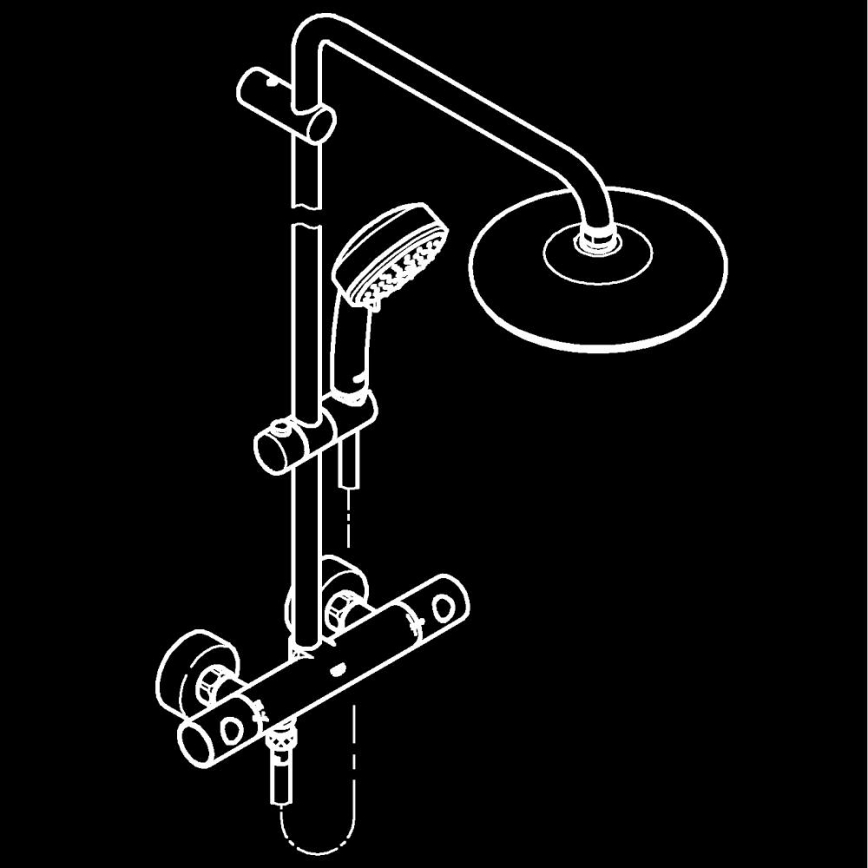 GROHE 27922001 - Duschsystem TEMPESTA COSMOPOLITAN 210 i polerad krom